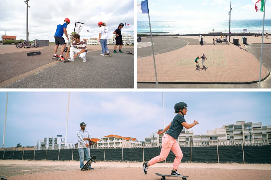initiation skate biscarrosse plage