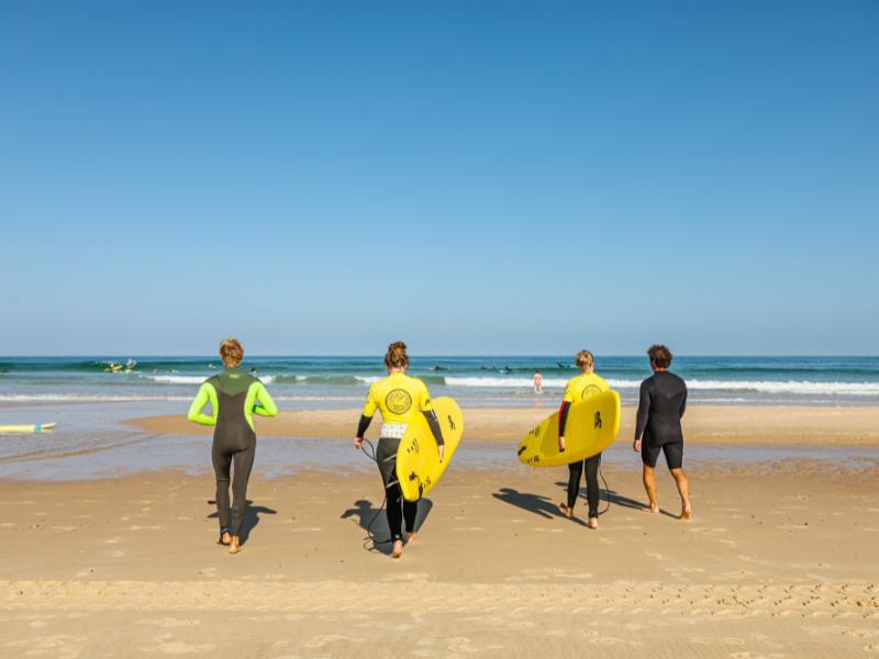 Spot de surf à la Plage Nord de Biscarrosse