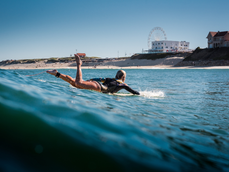 Spot de surf à la Plage Sud de Biscarrosse