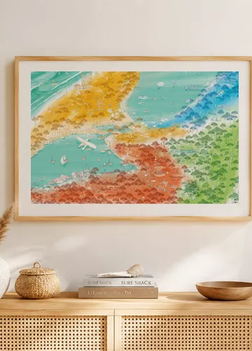 Affiche peuple des grands lacs dans une maison landaise