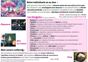 Flyer SONO - Flyer SONOTHERAPIE. Verso